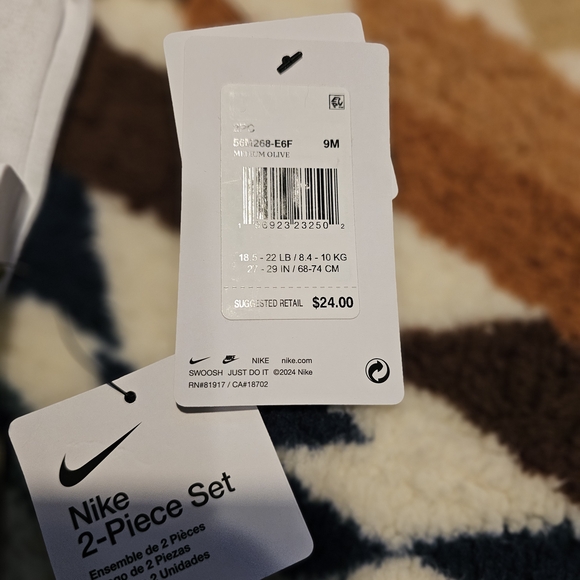 Nike White and Olive Green Baby Set - Picture 3 of 3